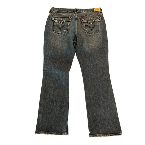 Levis 515 Jeans Bootcut Medium Wash Mid Rise Classic Denim Size 12 Short - Picture 3 of 6
